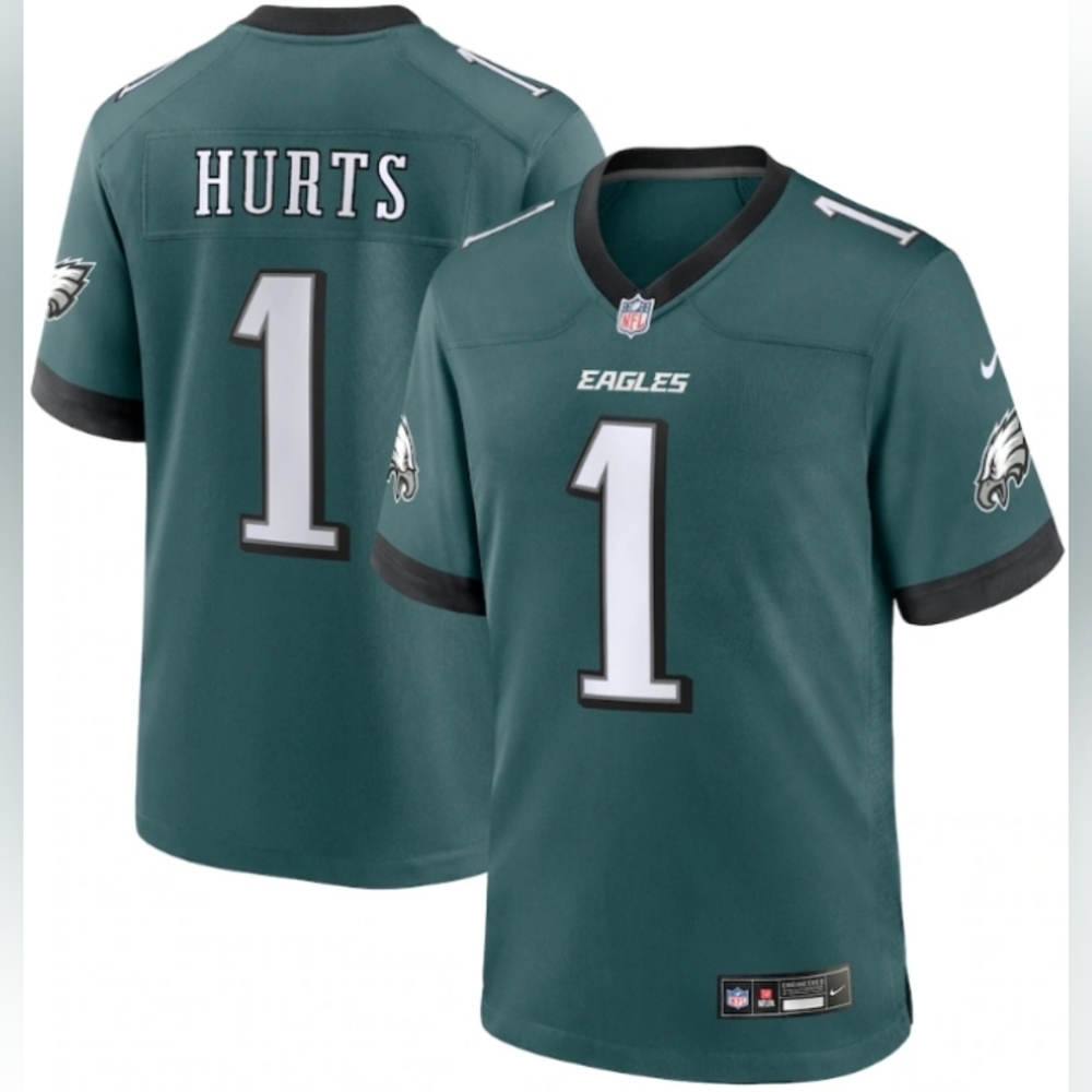 Nike Green NFL Jersey with Number 1 and Team Logo